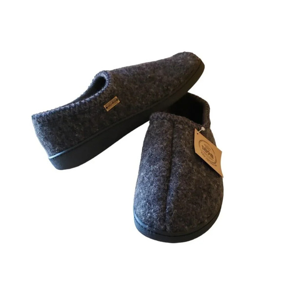 Haflinger ATB Hard Sole Dark Gray Wool Indoor/Outdoor Slippers Size EU 47/US 14 - Picture 1 of 15